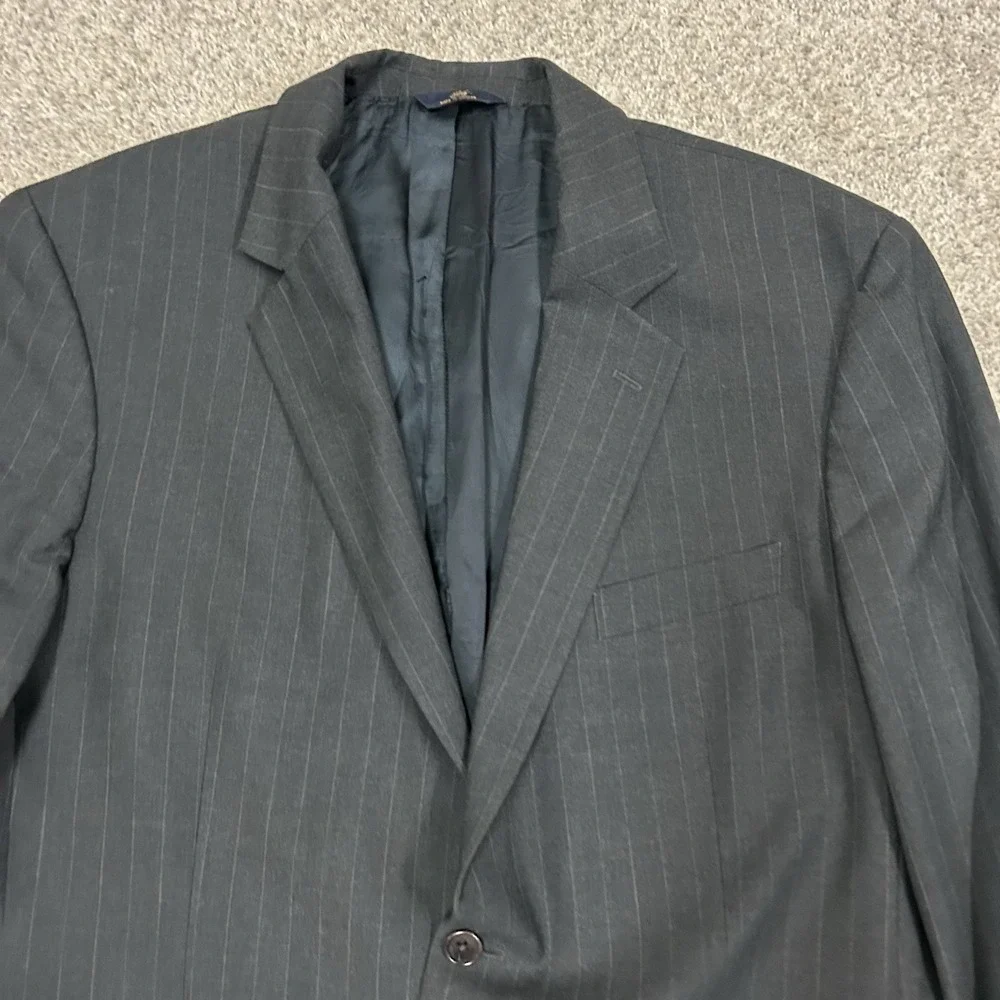 Brooks Brothers Blazer Mens 44L Long Gray‎ 346 Stretch Pinstripe Wool 2 Button